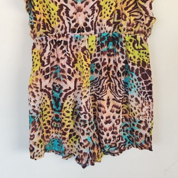 Luli Fama Diosa Salvaje Front Knot Romper Size Large NWT - Picture 11 of 15